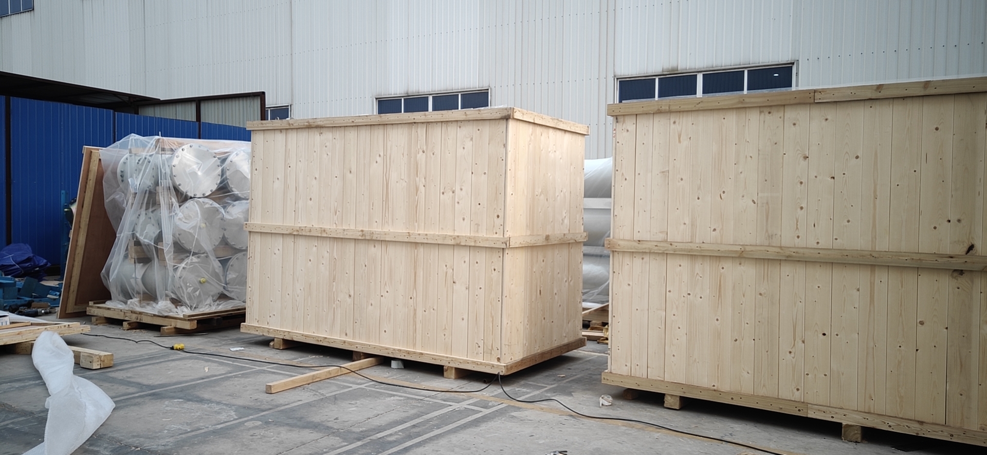 出口木箱打包现场 - 山东新天合包装